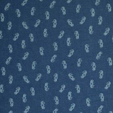 Jeans Stof Stretch - Zeepaard Donker Blauw