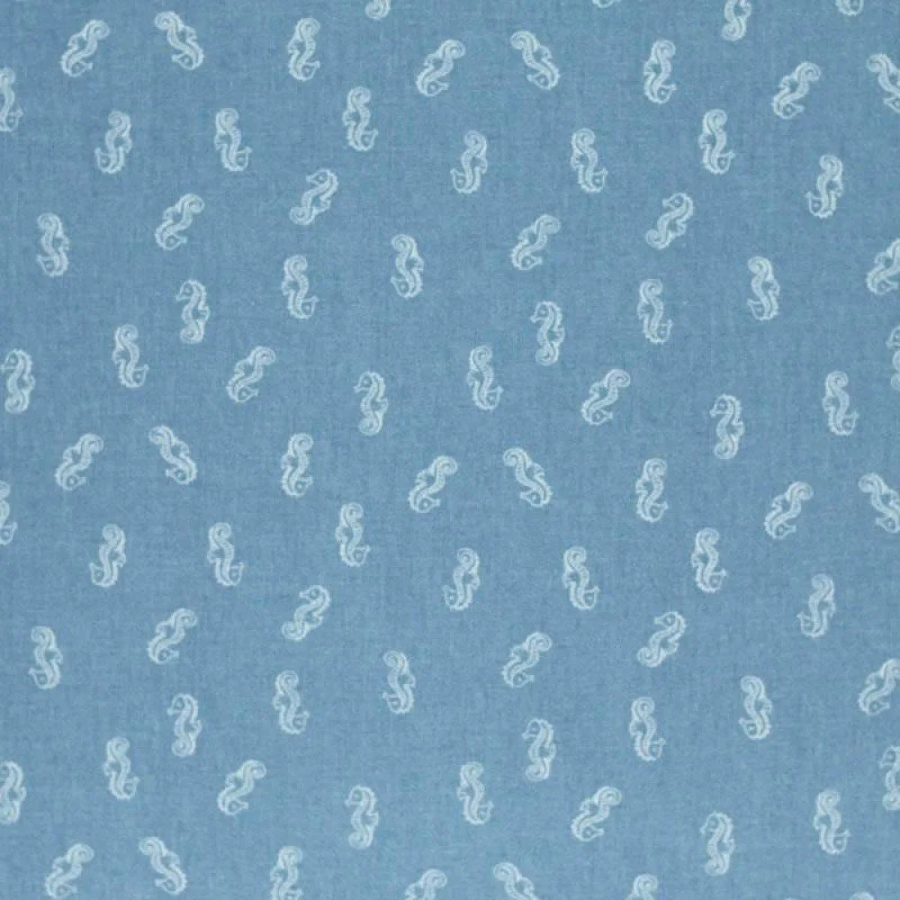 Jeans Stof Stretch - Zeepaard Licht Blauw Jeans Stof Stretch - Zeepaard Licht Blauw
