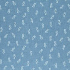 Tessuto Jeans Stretch - Cavallo Di Mare Blu Chiaro