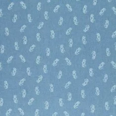 Jeans Stof Stretch - Havhest Lyseblå
