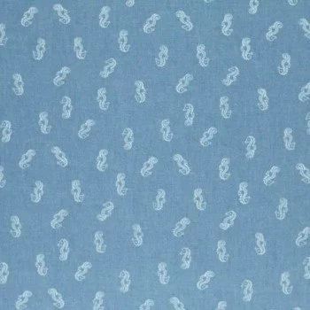 Jeans Stof Stretch - Zeepaard Licht Blauw