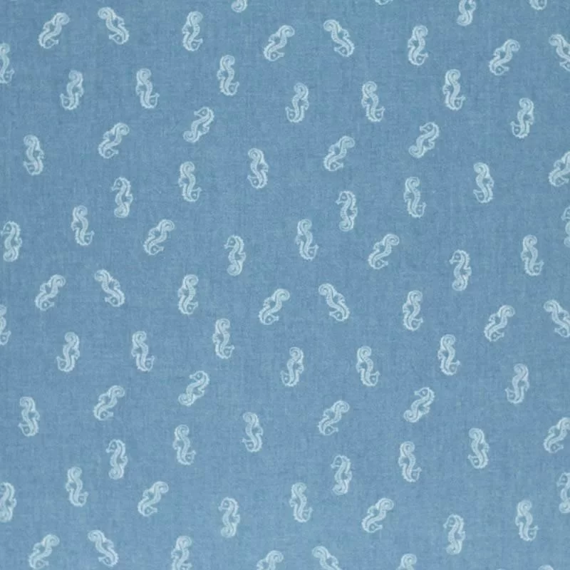 Jeans Stof Stretch - Zeepaard Licht Blauw