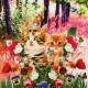 Jersey Cotton Fabric Digital Print - Cat Panel Jersey Cotton Fabric Digital Print - Cat Panel