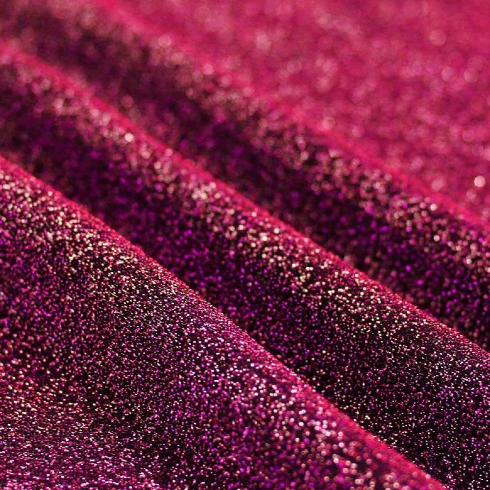 Lurex Jersey Glitter Stof Mørk Fuchsia