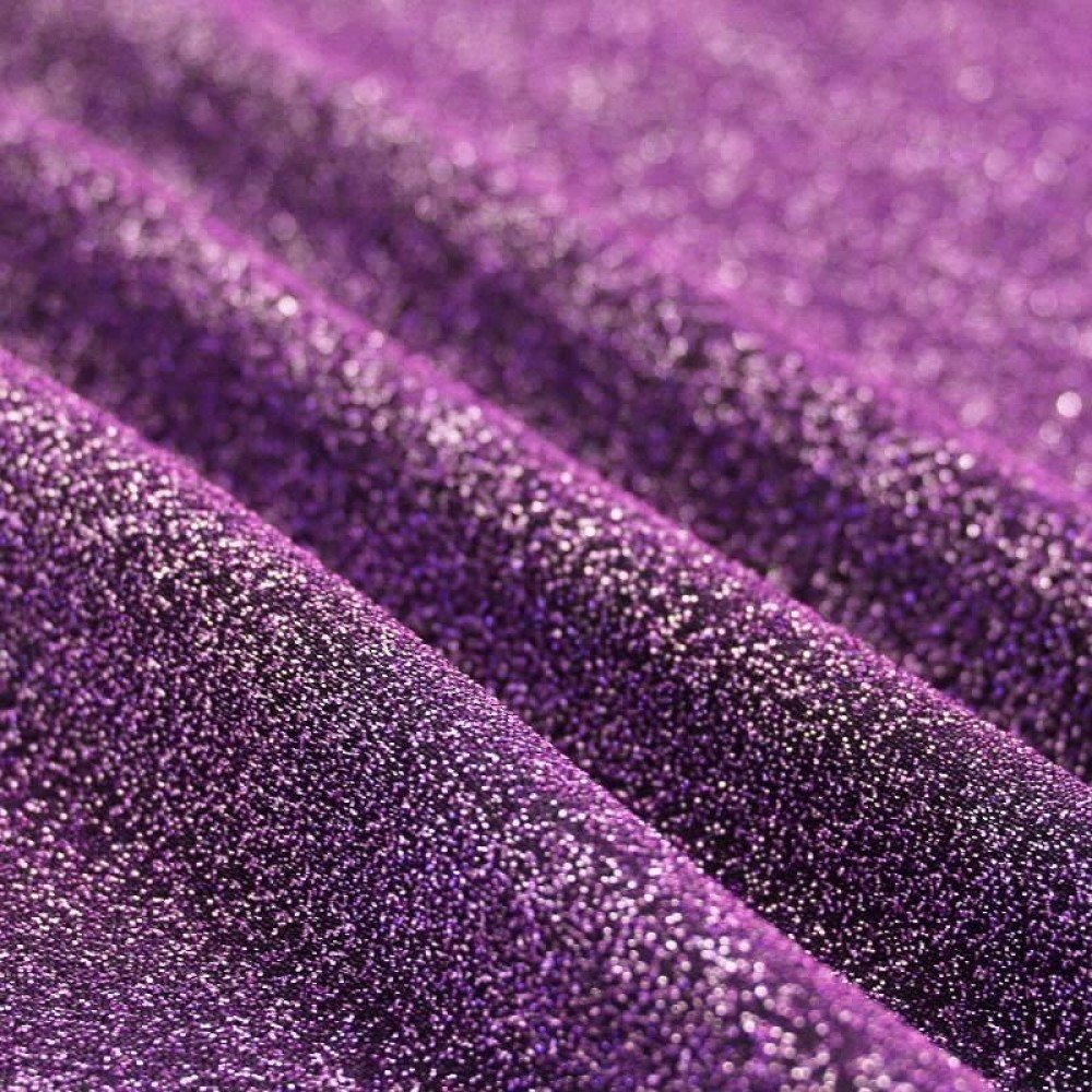 Lurex Jersey Glitter Stof Mørk Lilla