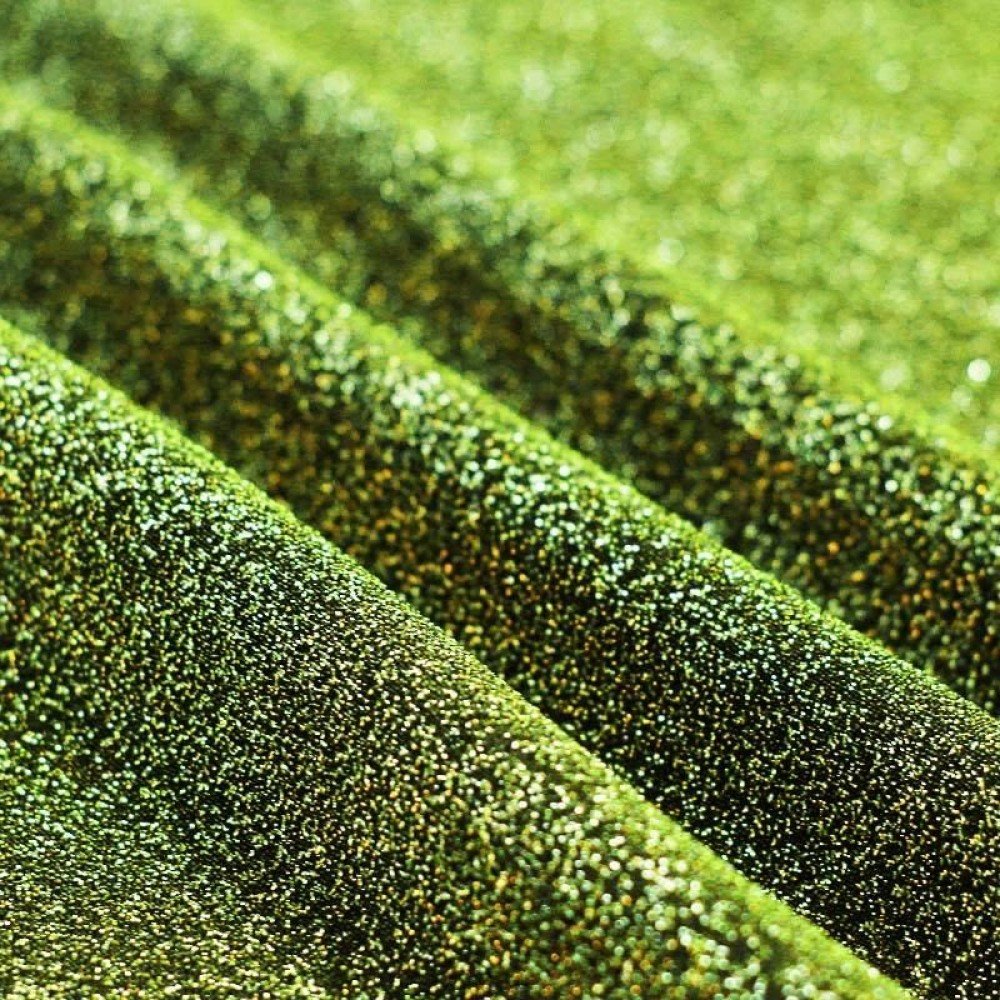 Lurex Glitter Jersey Stof Mørk Lime Lurex Jersey Glitter Stof Mørk Lime - (Jersey Glitter Stof)