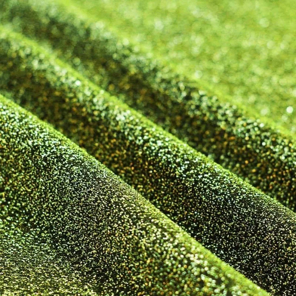 Lurex Jersey Glitter Stof Mørk Lime