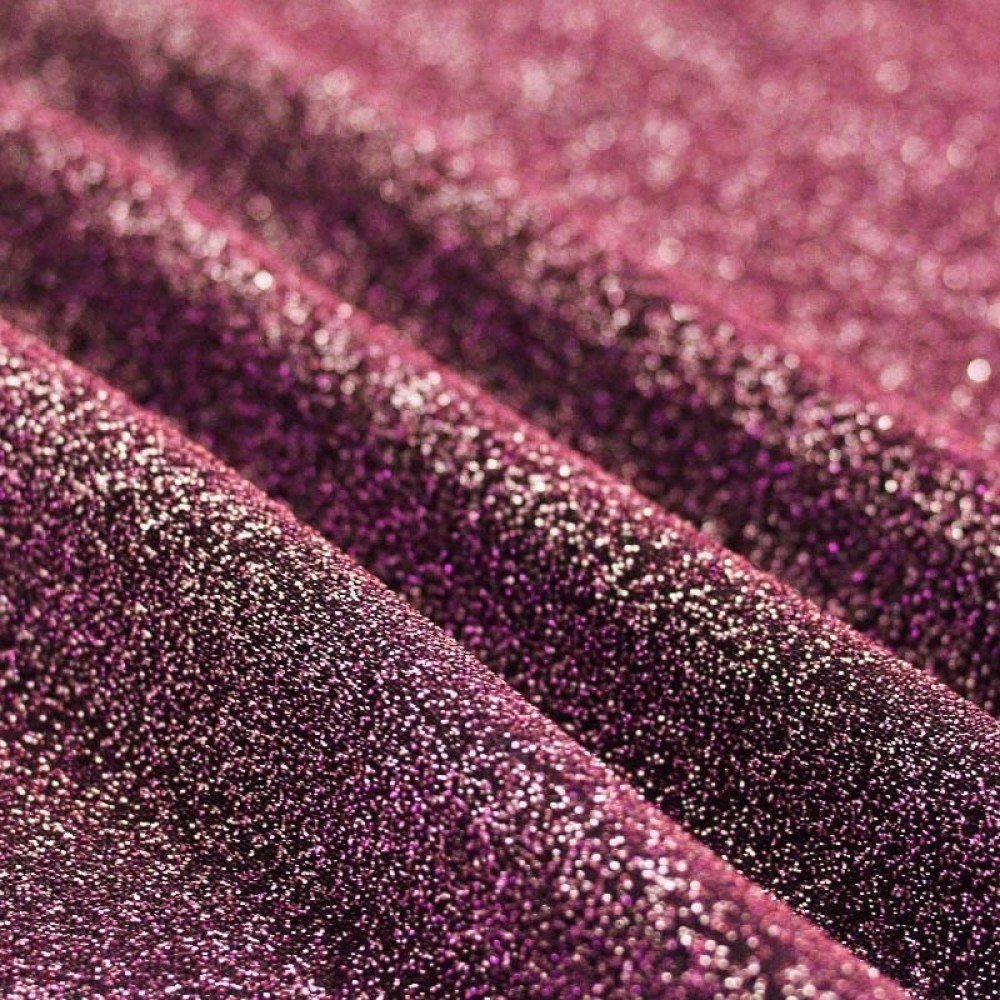 Lurex Jersey Glitter Stof Blød Pink 
