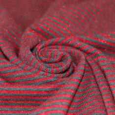Jersey Lurex Stripes 3mm Green Red