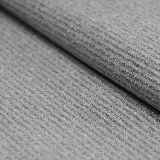 Jersey Lurex Stripes 3mm Grey Jersey Lurex Stripes 3mm Grey