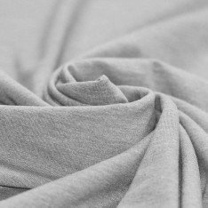 Tessuto Jersey Di Cotone Lycra Grigio Chiaro Melange