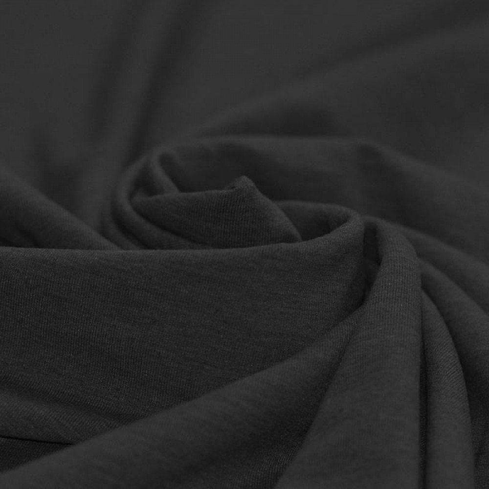Jersey Cotone Lycra Grigio Scuro Melange