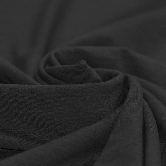 Dzianina Bawełniana Jersey Ciemny Szary Melanż Dzianina Bawełniana Jersey