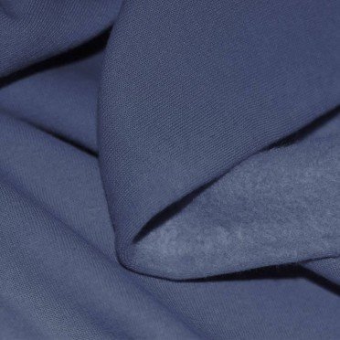 Tessuto Felpa Cotone Jeans Scuro - (Tessuti Felpa Cotone (Rovescio Garzato) )