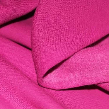 Tessuto Felpa Cotone Fucsia - (Tessuti Felpa Cotone (Rovescio Garzato) )