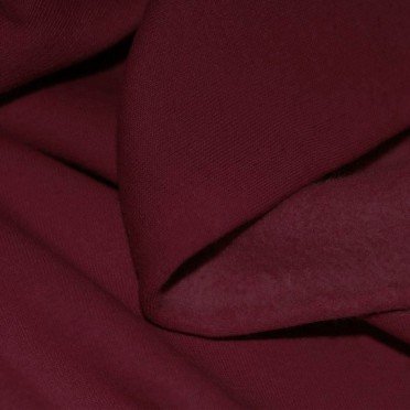 Tessuto Felpa Cotone Bordeaux - (Tessuti Felpa Cotone (Rovescio Garzato) )