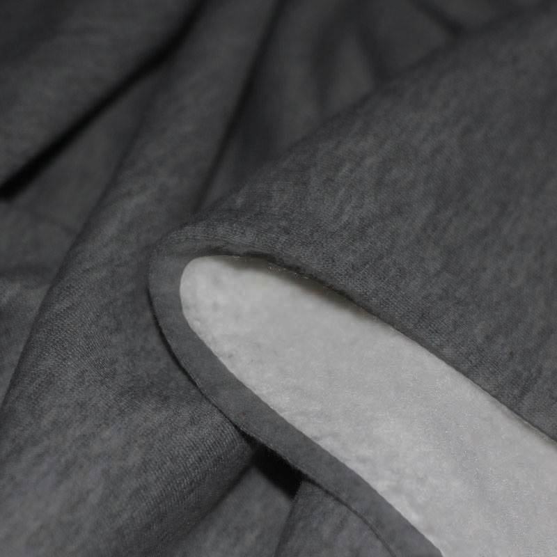 Joggingstof Gemeleerd Donker Grijs