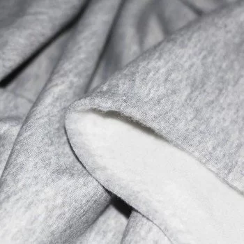 Tissu Sweat Molleton Gris Clair Mêlée  Tissu Sweat Molleton Gris Clair Mêlée