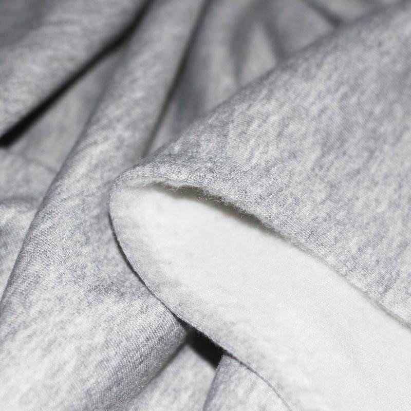 Joggingstof Gemeleerd Licht Grijs