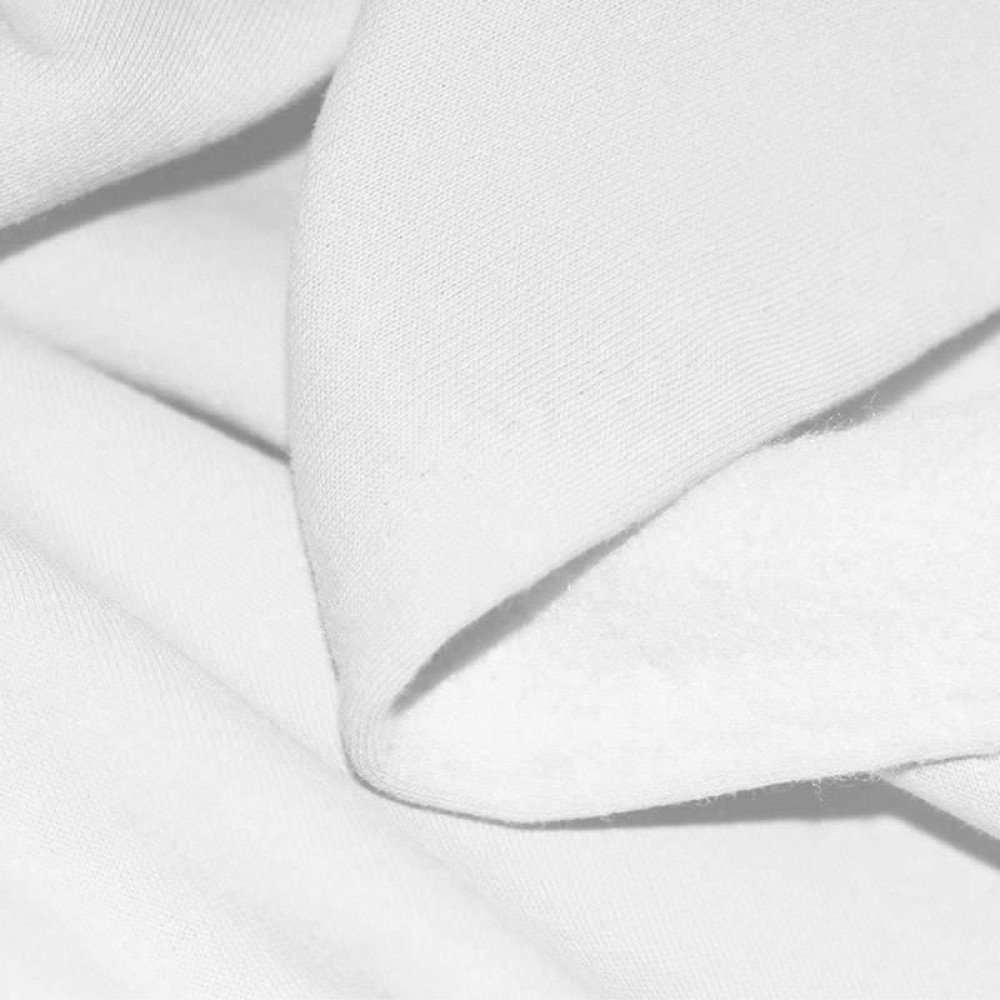 Tessuto Felpa Cotone Bianco