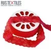 Nastro Pizzo Elastico Rosso 35mm 