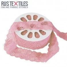 Kantband Elastisch Oud Roze 35mm 