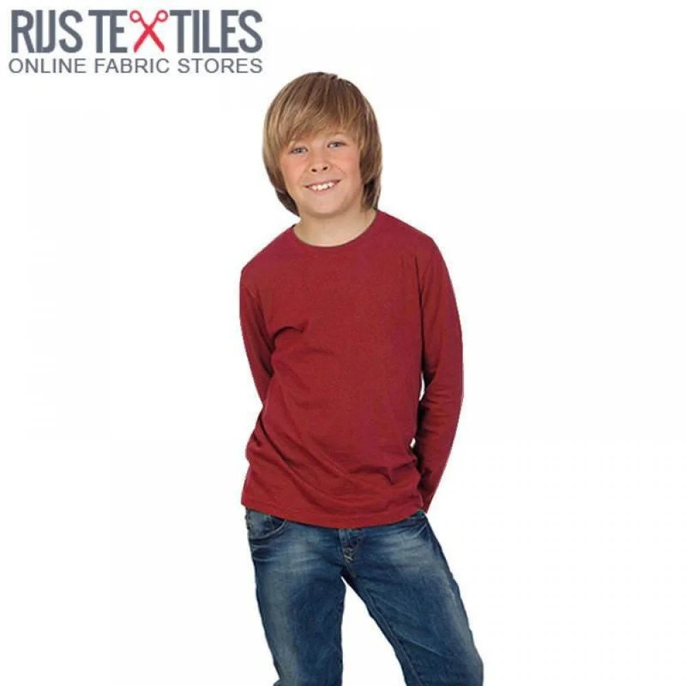 Katoenen Jersey Donker Rood Katoenen Jersey Donker Rood - (Katoenen Jersey Stoffen)