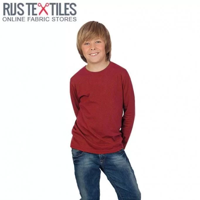 Tissu Coton Jersey Rouge Foncé  - (Tissu Jersey Coton)