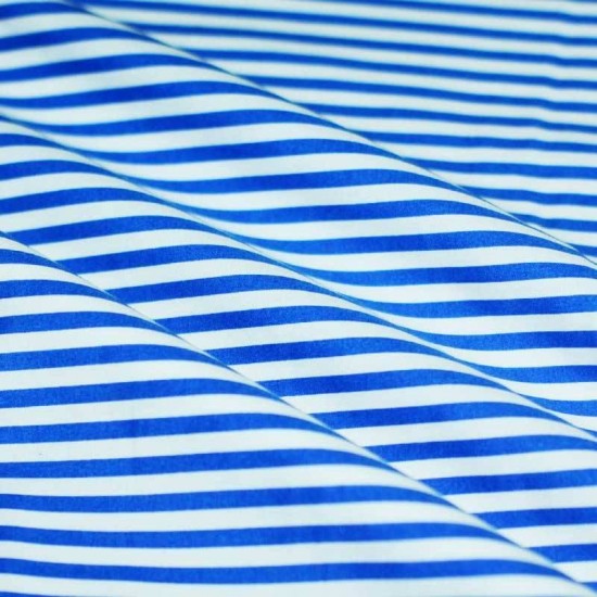 Cotton Stripe Cobalt White 5mm Cotton Stripe Cobalt White 5mm