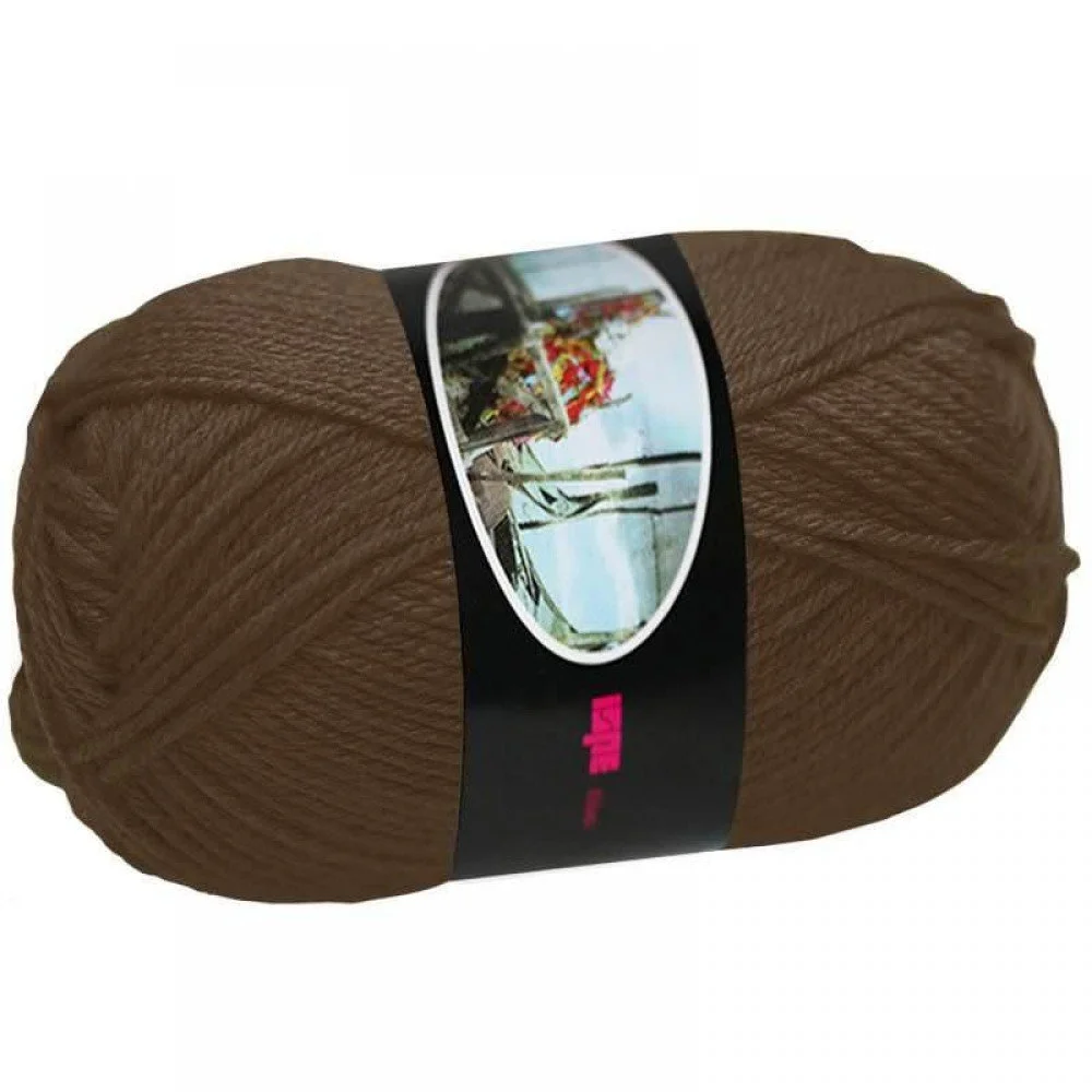 Knitting Wool ISPE Needle Size 4 Dark Brown