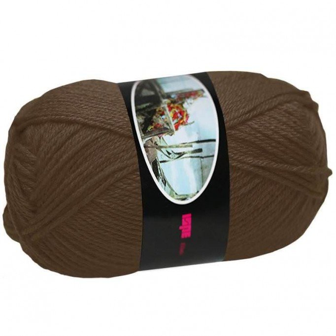 Przędza Wełniana ISPE (Rozmiar Igły 4) Ciemny Brązowy | Rijs Textiles