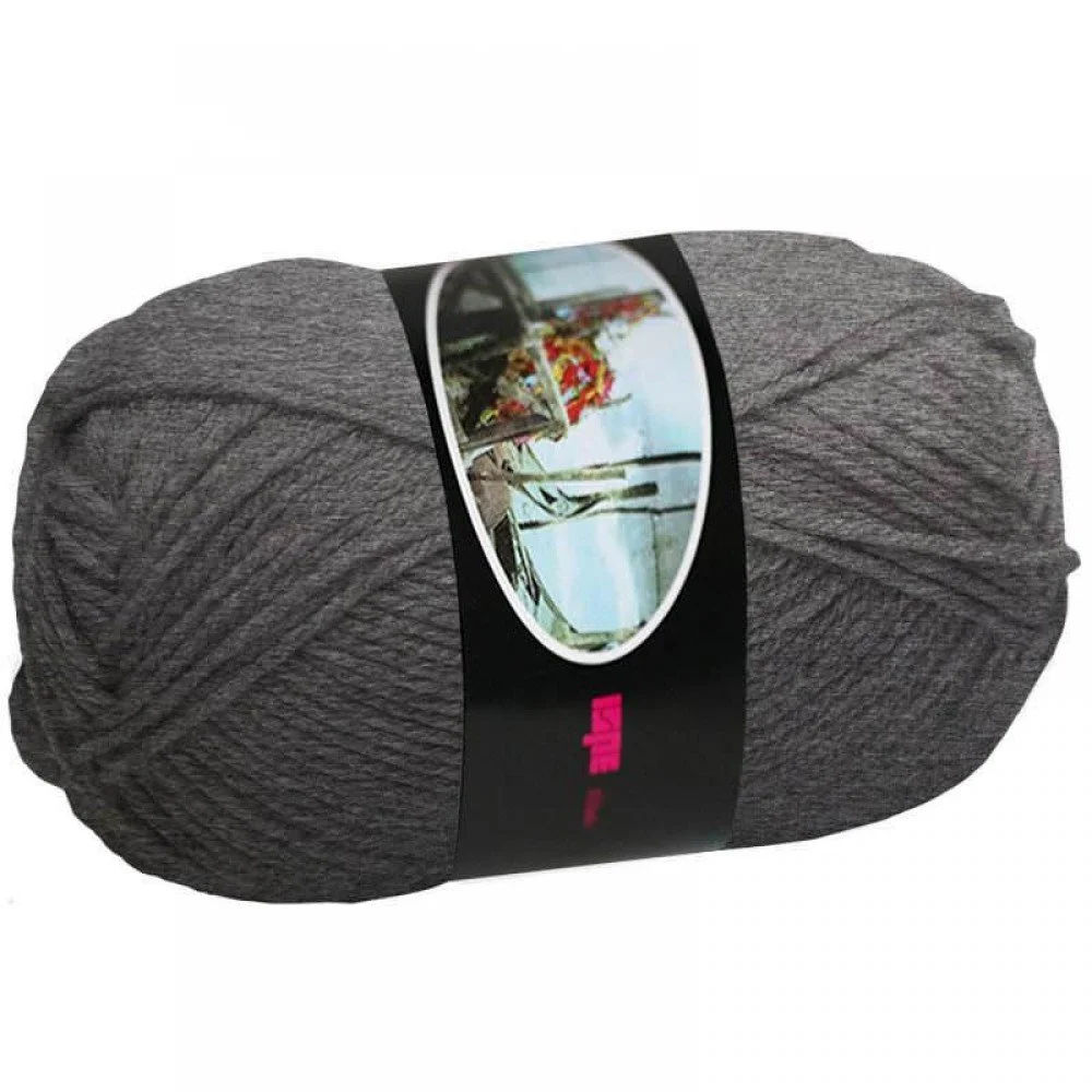 Knitting Wool ISPE Needle Size 4 Dark Grey Melee - (Wool Knitting Yarn Needle Size 4)