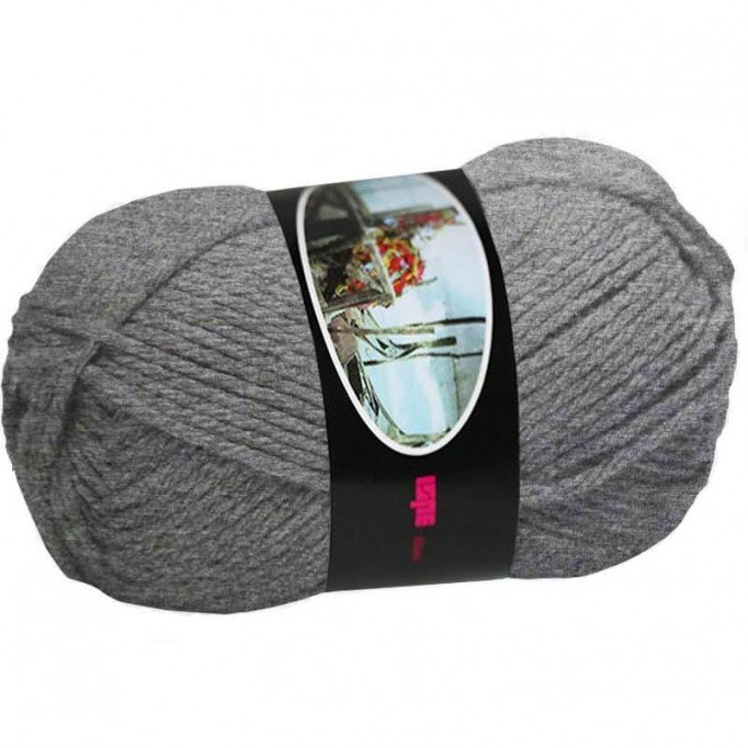 Knitting Wool ISPE Needle Size 5,5 - 6 Dark Grey Melee - (Wool Knitting Yarn Needle Size 5,5 - 6)