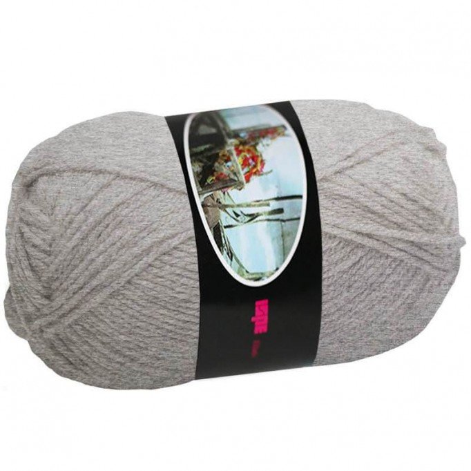 Knitting Wool ISPE Needle Size 4 Grey Melee - (Wool Knitting Yarn Needle Size 4)