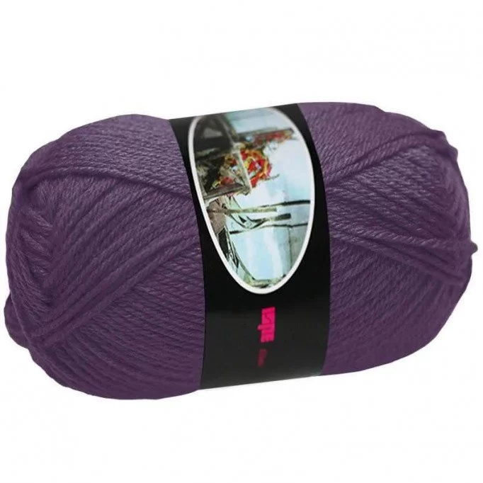 Przędza Wełniana ISPE (Rozmiar Igły 4) Fioletowy | Rijs Textiles