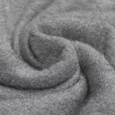 Tissu Laine Bouillie Gris Clair Mêlée  - (Tissu Laine Bouillie)