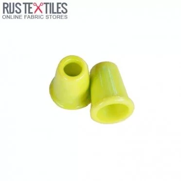 Koordeindjes Kunstof 13mm Geel - (Koordstoppers)