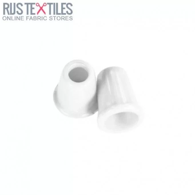 Koordeindjes Kunstof 13mm Wit - (Koordstoppers)