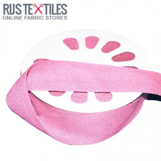 Cotton Twill Ribbon Pink 25mm Cotton Twill Ribbon Pink 25mm