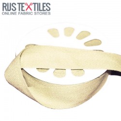Cotton Twill Ribbon Unbleached 25mm