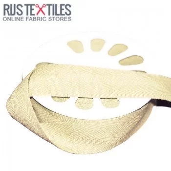 Cotton Twill Ribbon Unbleached 25mm Cotton Twill Ribbon Unbleached 25mm