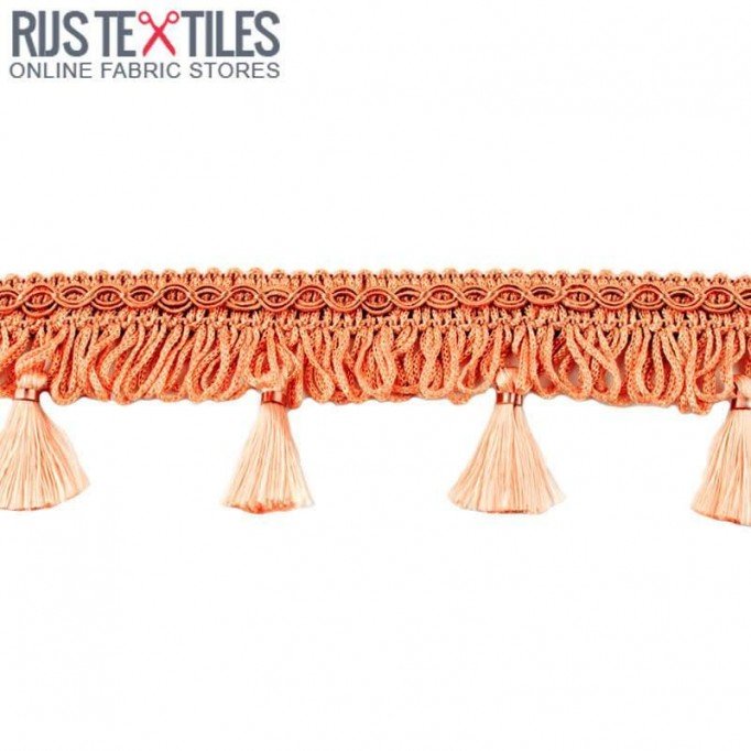 Nastro Frangia Della Nappa Arancione 5cm - (Nastro Frangia Della Nappa)