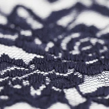 Lace Fabric Stretch Navy - (Lace Fabric)