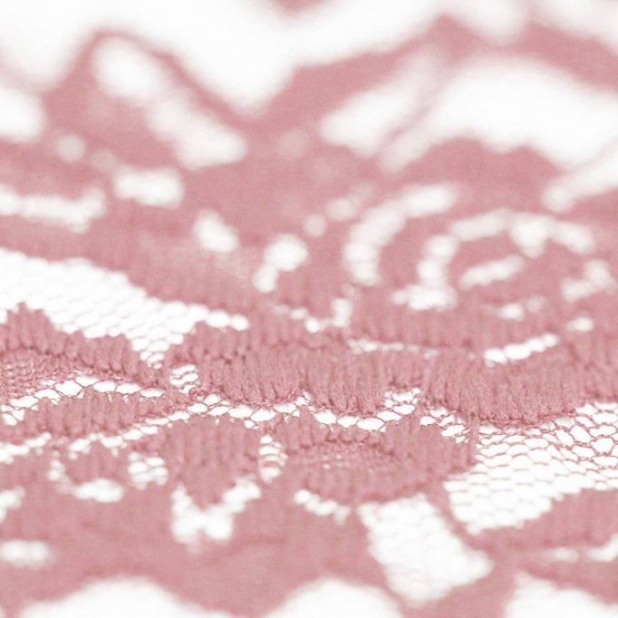 Kant Stof Stretch Oud Roze - (Kant Stoffen)
