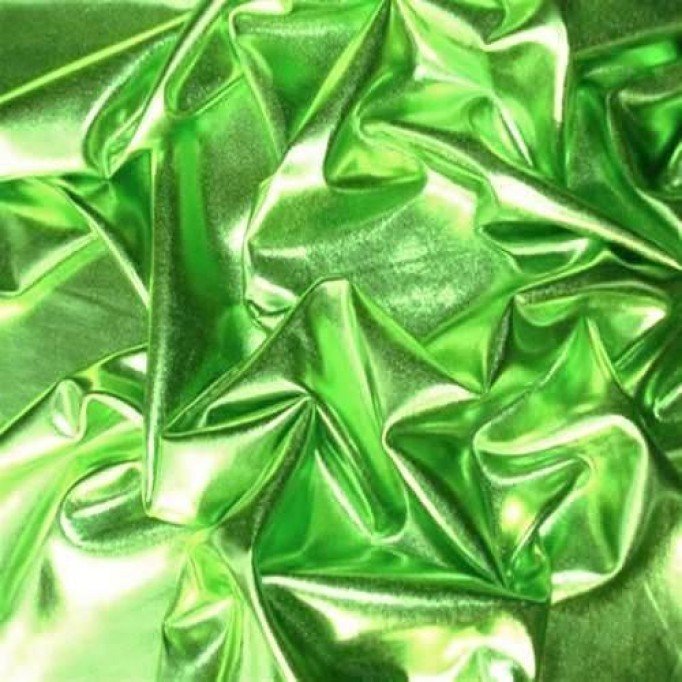 Tissu Lamé Stretch Vert Lime  - (Lamé Tissu)