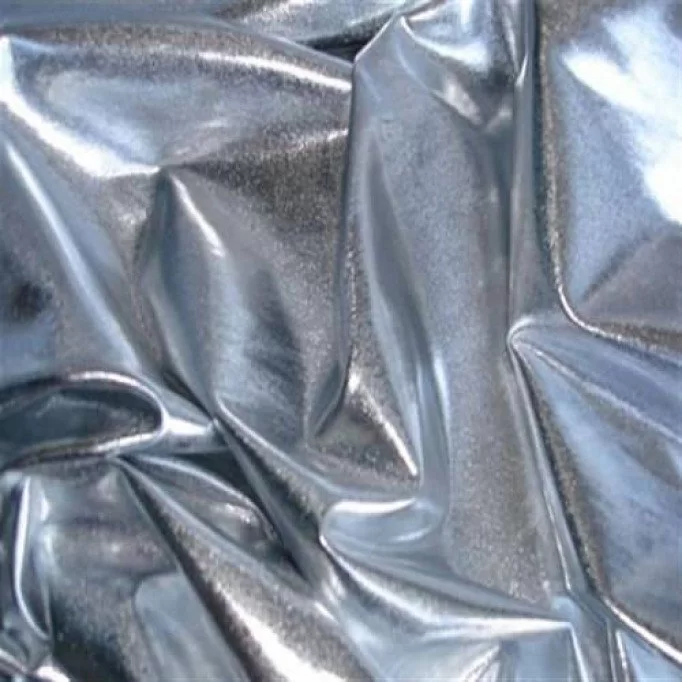 Folienjersey Silber  - (Folienjersey (Lame Stoff))