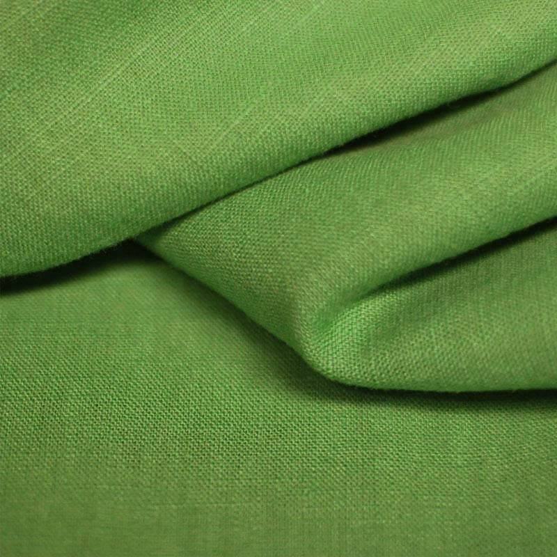 Linen Fabric Grass Green