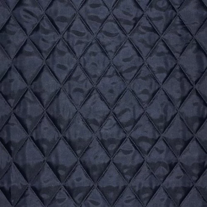 Foring Navy Blå Quiltet 5cm - (Foring Stof Quiltet)
