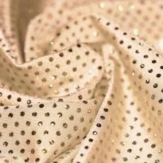 Lycra Pailetstof Beige