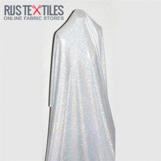 Hologram Fabric Leaf White Hologram Fabric Leaf White